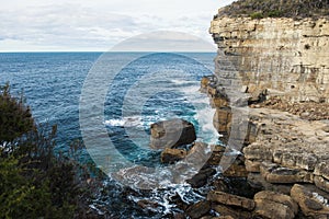View of Devils Kitchen Beach, Tasmania