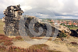 View from Devils` Wall Teufelsmauer to Weddersleben