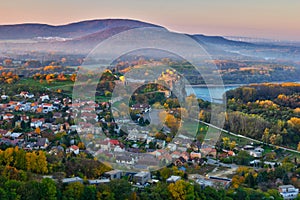 View from Devinska Kobyla mountain at Devin castle photo