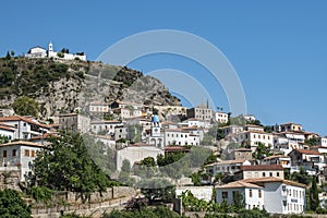 View of Dhermi touristic village in Albania