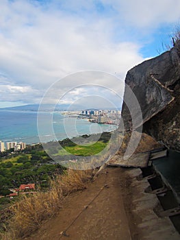 View from Diamond Head in Honolulu Hawaii