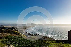 A view of Dillon Beach from on the hill at Oceana Marin