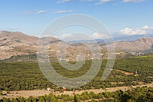 View of the Dinaric Alps in Dubrovnik