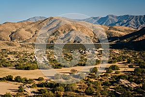 View of distant mountains from Vasquez Rocks County Park, in Agu photo