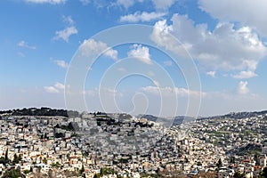 View on the district of Silwan, Jerusalem, Israel