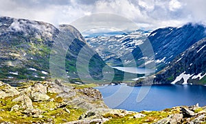 View of Djupvatnet lake from Dalsnibba mountain - Norway