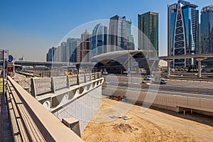 View of the DMCC Metro Station from Dubai Marina