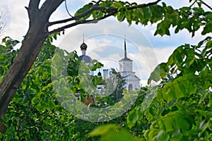 View of Dmitry Solunsky's church in Ruza city, Moscow region, Russia photo
