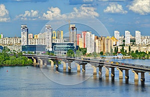 View of the Dnieper river in Kiev photo