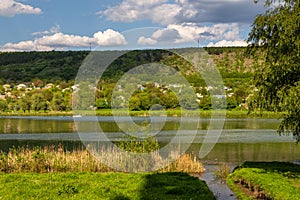 View of Dniestr river in Saharna, Republic of Moldova