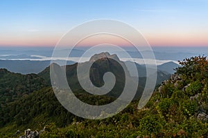 The view of Doi Luang Chiang Dao limestone mountain in Chiang Dao Wildlife Reserve area, A popular tourist attraction of Chiang