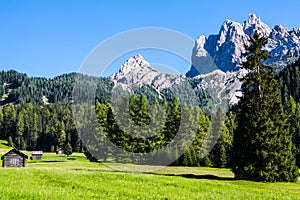 The view of Dolomiti mountain