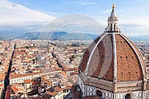 View Dome of Cathedral and Florence cityscape