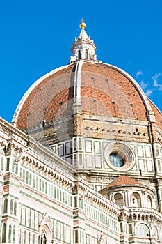 View of the Dome Cathedral Santa Maria del Fiore in Florence, Italy