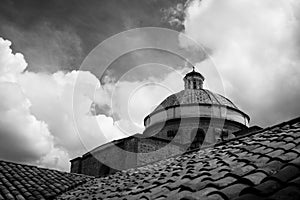 The dome of the La Compania Church, Cusco, Peru