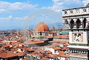 View of the dome of the Medici Chapels, in Florence