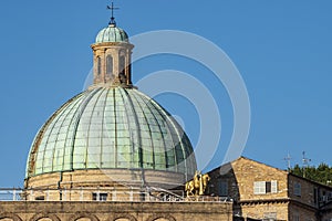 View of the dome of SS. Pellegrino e Teresa church