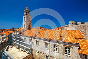 View of Dominican monastery and church in Dubrovnik
