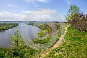 View of the Don River from the high bank