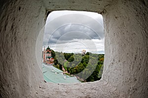 View from the dormer window of the bell tower