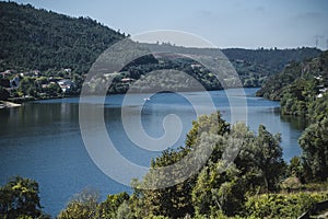 View of the Douro River in the Douro Valley, Porto, Portugal.