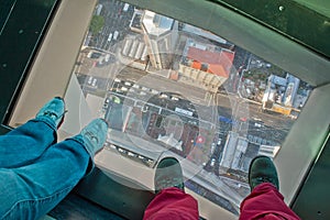 View down from Skytower, Aucklad, New Zealand photo