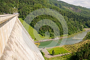 View downstream of the Bicaz Dam