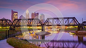 View of downtown Columbus Ohio Skyline