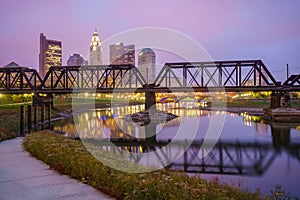 View of downtown Columbus Ohio Skyline