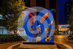 View from downtown Grand Rapids at night - Michigan