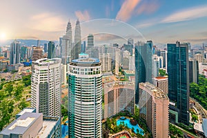 View of downtown Kuala Lumpur city skyline