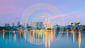 View of downtown Kuala Lumpur city skyline