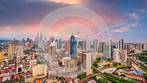 View of downtown Kuala Lumpur city skyline