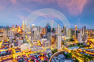 View of downtown Kuala Lumpur city skyline