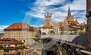 View of downtown Lausaunne - Switzerland