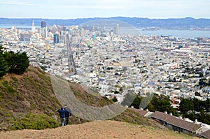 View of downtown San Francisco from Twin Peaks