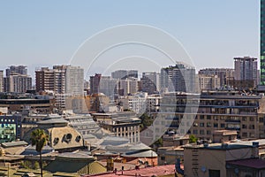 View of the downtown of Santiago, Chile. Panoramic view from Cerro Santa Lucia photo