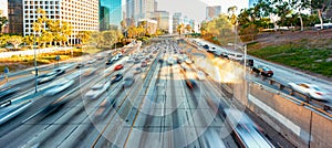 View of Dowtown LA traffic