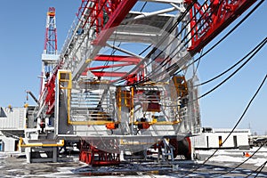 Drilling rig in the clouds