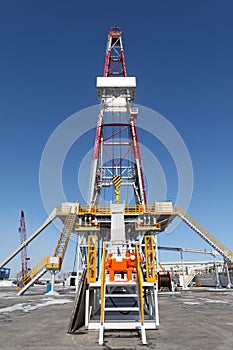 Drilling rig in the clouds