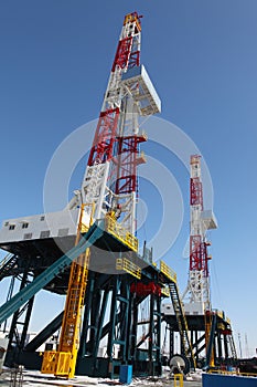Drilling rig in the clouds