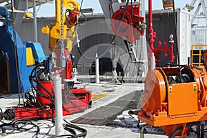 Drilling rig in the clouds