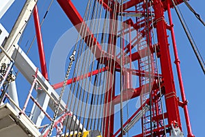 Drilling rig in the clouds