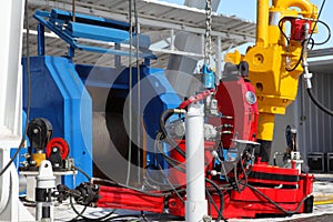 Drilling rig in the clouds