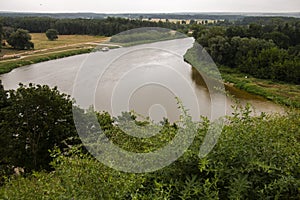 View from Drohiczyn on the Bug river and its bend