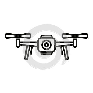 View drone control icon outline vector. Ai camera