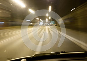 View of a drunk driver