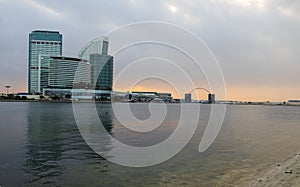 View of a Dubai Festival city and Intercontinental hotel on early morning hour. Dubai. UAE.Outdoors