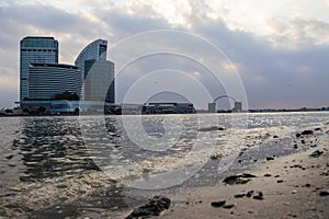 View of a Dubai Festival city and Intercontinental hotel on early morning hour. Dubai. UAE.Outdoors