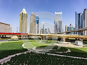 View of dubai gardening and infrastructure